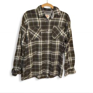 Wrangler Authentics Plaid Shirt - Green White, Gray